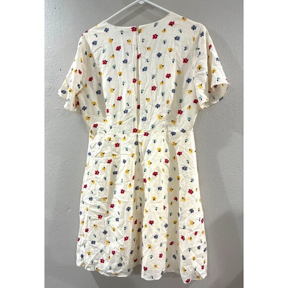 Madewell Dress Orchard Flutter Sleeve floral feminine midi dress size 8 - Picture 2 of 7